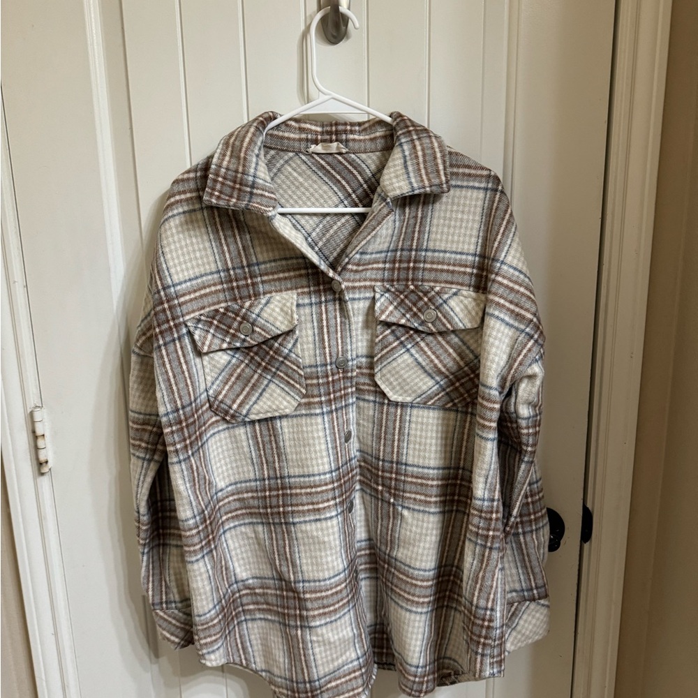 SHACKET | WORN | WHITE | GREY | BROWN | BEIGE | LONG FIT